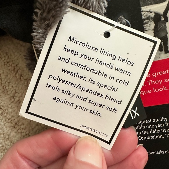 NWT Isotoner Womens Micro Luxe Suede Casual Gloves Size XL Black Classic Warm - Picture 7 of 10